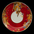 Gustav Klimt teacup and saucer, The kiss (red)