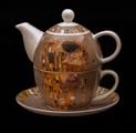 Gustav Klimt porcelain Tea for One : The kiss, Goebel