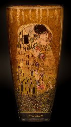 Gustav Klimt glass vase : The kiss (30 cm)