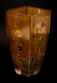 Vase Gustav Klimt en verre dorée : Le baiser, détail n°3