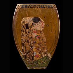Gustav Klimt glass vase, The kiss (22 cm)
