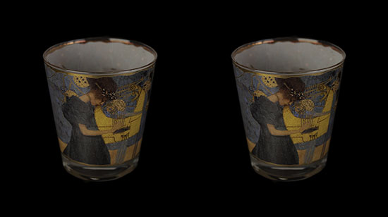 Portacandelitas o vidrios para agua Gustav Klimt : La música