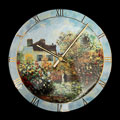 Claude Monet round wall clock : The Artist's House, Goebel