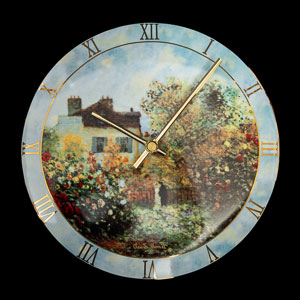 Claude Monet Glass wall clock : The Artist's House