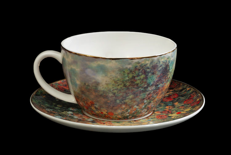 Claude Monet teacup and saucer : The Artist\'s House (Goebel)