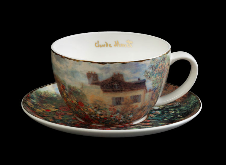 Claude Monet teacup and saucer : The Artist's House (Goebel)