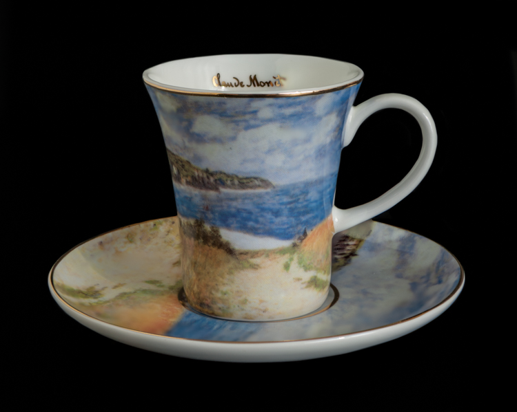 Claude Monet : and saucer dans coffee les Chemin cup blés (Goebel)