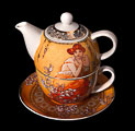 Alfons Mucha porcelain Tea for One : Topaz (details)