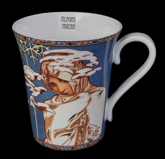 Mug Alfons Mucha, en porcelana : Invierno