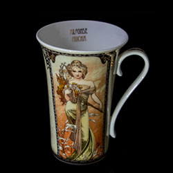 Goebel : Mucha porcelain mug : Printemps & été