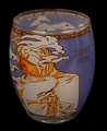 Alfonse Mucha glass or candle jar : Winter, Goebel