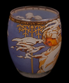 Alfonse Mucha glass or candle jar : Winter