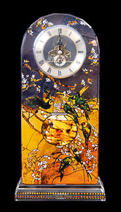 Reloj de Escritorio Tiffany, Cotorras