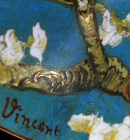 Vincent Van Gogh Porcelain plate : Almond tree (detail)