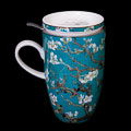 Mug  th en porcelaine avec filtre Vincent Van Gogh, Branche d'amandier
