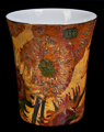 Mug Vincent Van Gogh, en porcelana : Girasoles, detalle