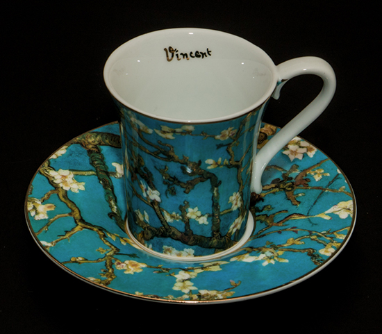 Vincent Van Gogh Porcelain coffee cup, Almond Tree (Goebel)