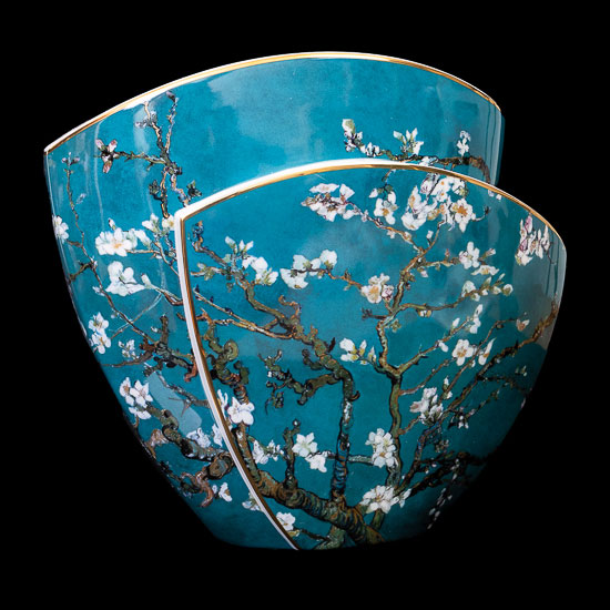 Vase Vincent Van Gogh en porcelaine dorée : Branche d'amandier (design)
