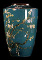 Vase Vincent Van Gogh en porcelaine dorée : La branche d'amandier, détail n°2