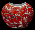Vincent Van Gogh porcelain vase : Almond Tree (red)