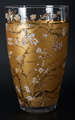 Vincent Van Gogh glass vase : Almond Tree (Gold), detail n°2