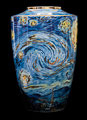 Vincent Van Gogh porcelain vase : Starry night, detail n°3