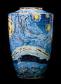 Vincent Van Gogh porcelain vase : Starry night, detail n°4