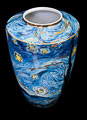 Vincent Van Gogh porcelain vase : Starry night, detail n°6