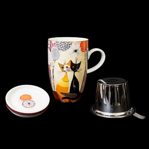 Rosina Wachtmeister Porcelain Mug with tea infuser : Soffioni (Goebel)
