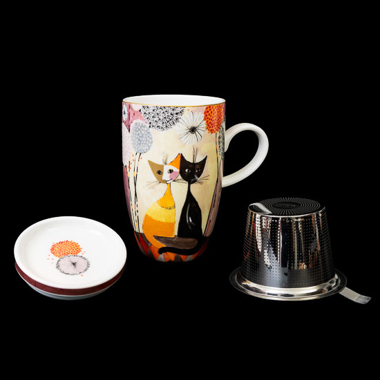 Rosina Wachtmeister Porcelain Mug with tea infuser, Soffioni (Goebel)