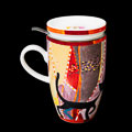 Mug in porcellana con infusore per t Rosina Wachtmeister, Sottosopra