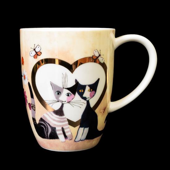 Tasse Et Soucoupe Rosina Wachtmeister - L'Histoire De Zwei Freunde, Porcelaine Bleue, Occasion Parfaite