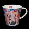 Rosina Wachtmeister Mug : Cats and grenades in celebration, detail n1