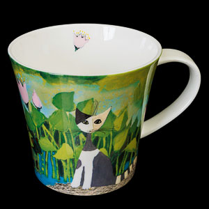 Rosina Wachtmeister porcelain cup : Cat and Frog Prince