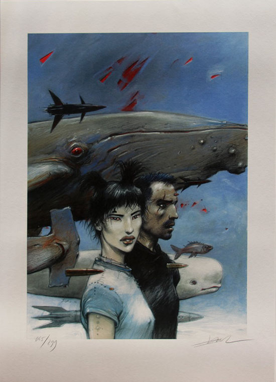 Enki Bilal signed Art print, The color of the air
