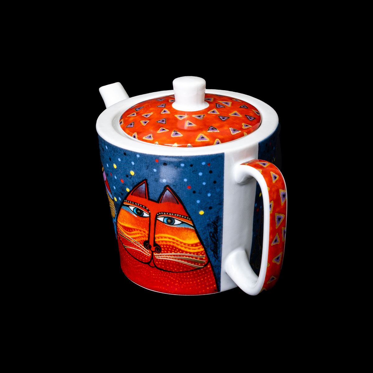 Théière Laurel Burch : Félins fantastiques (détail n°1)