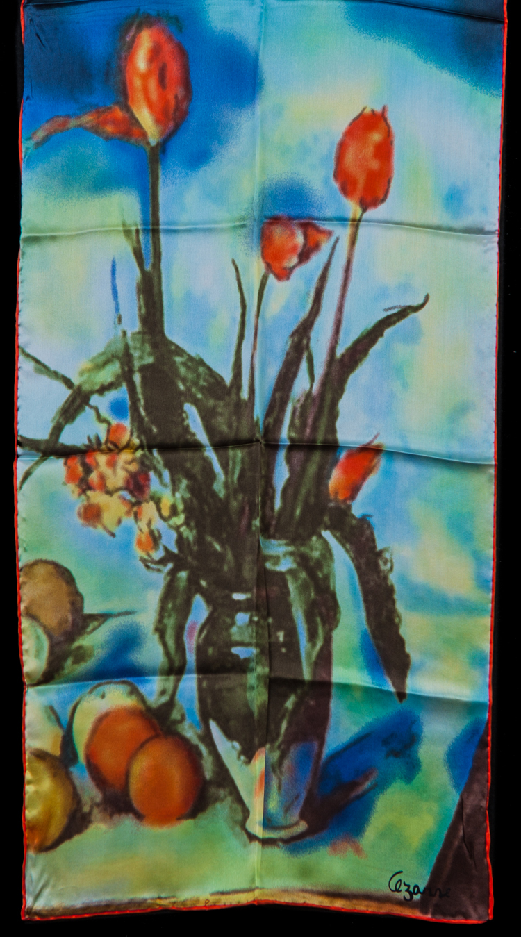 Foulard Paul Cézanne : Nature morte (déplié)