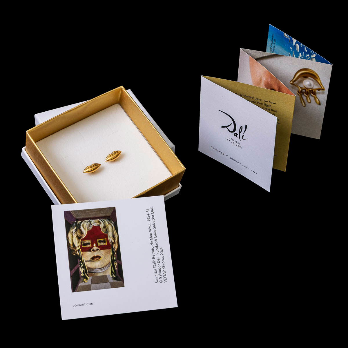 Boucles d’Oreilles d’après Salvador Dali : 'Lèvres' (détail n°3)