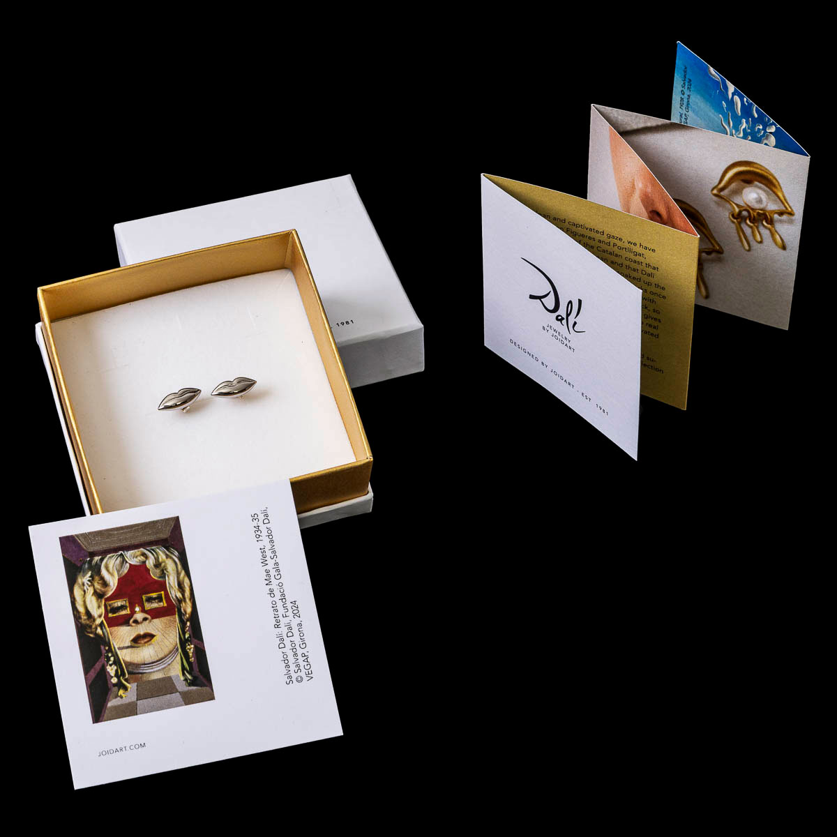 Boucles d’Oreilles d’après Salvador Dali : 'Lèvres' (détail n°6)