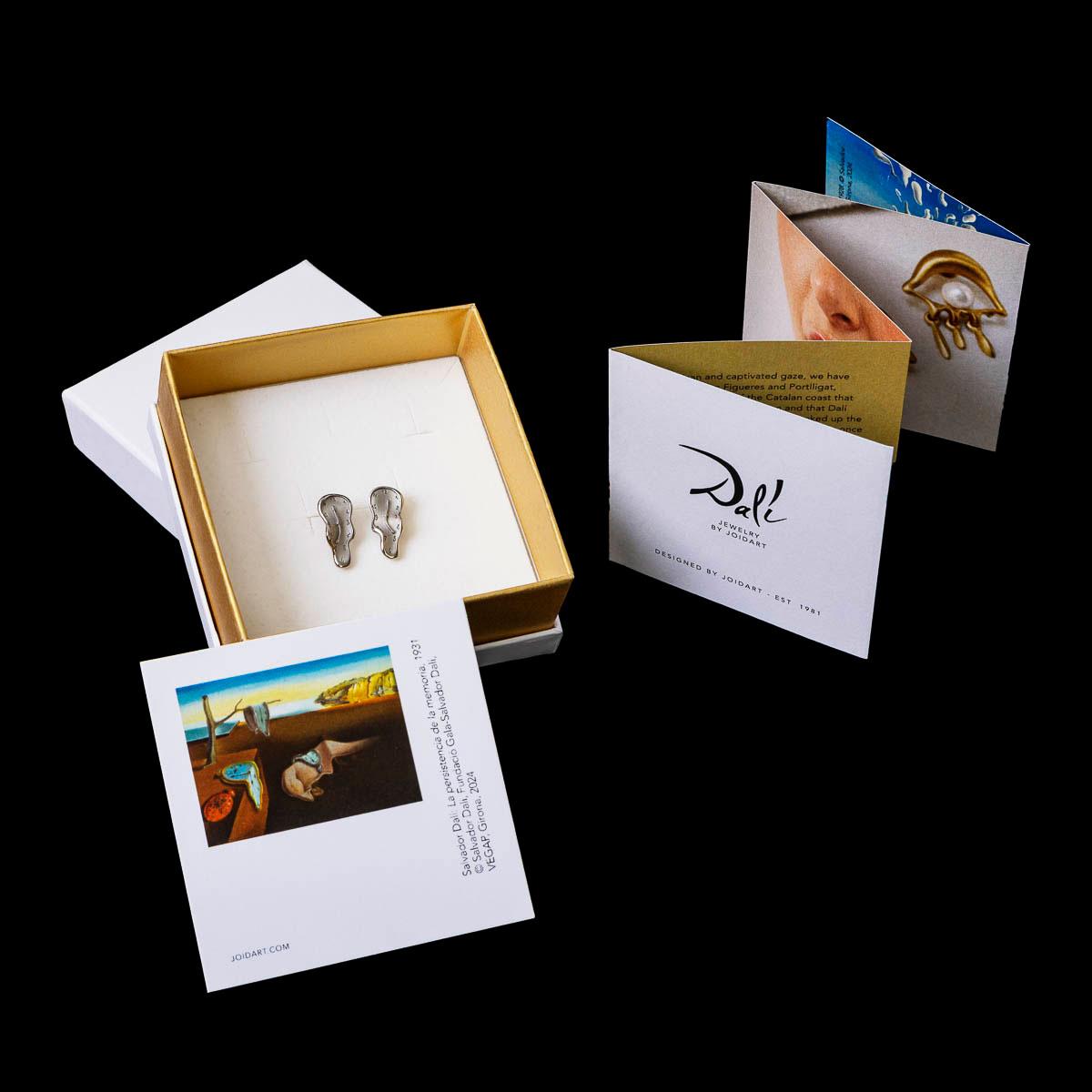 Boucles d’Oreilles d’après Salvador Dali : 'Montre molle' (détail n°6)