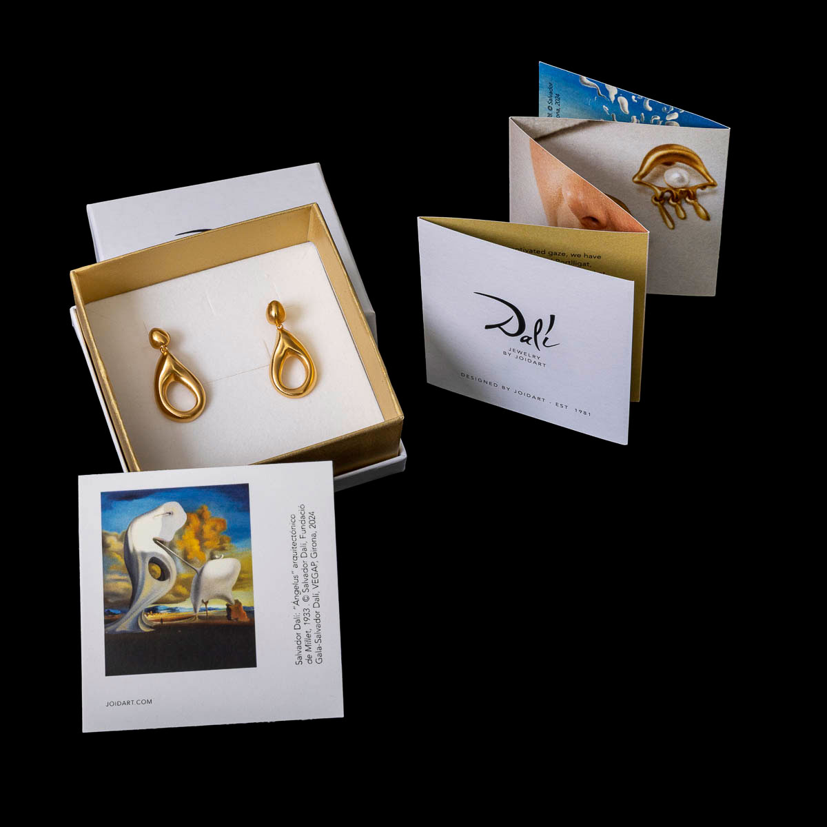 Boucles d’Oreilles d’après Salvador Dali : 'Angelus II' (détail n°3)