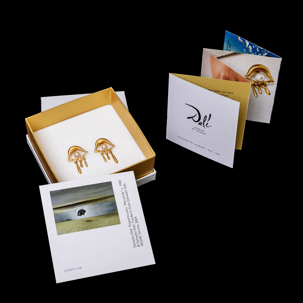 Boucles d’Oreilles d’après Salvador Dali : 'Oeil' (détail n°3)