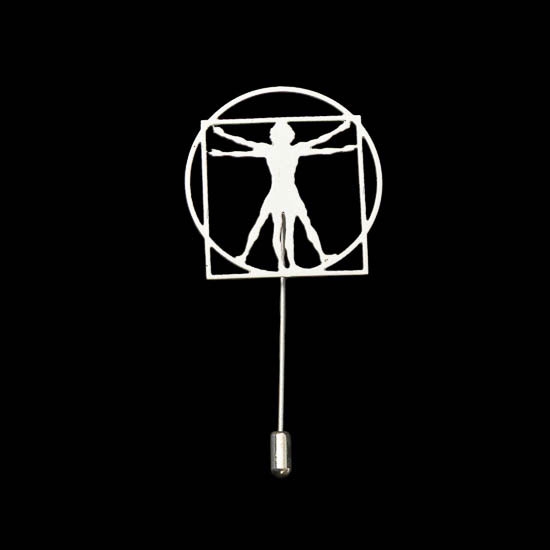 Brooch after Leonardo da Vinci - The Vitruvian Man