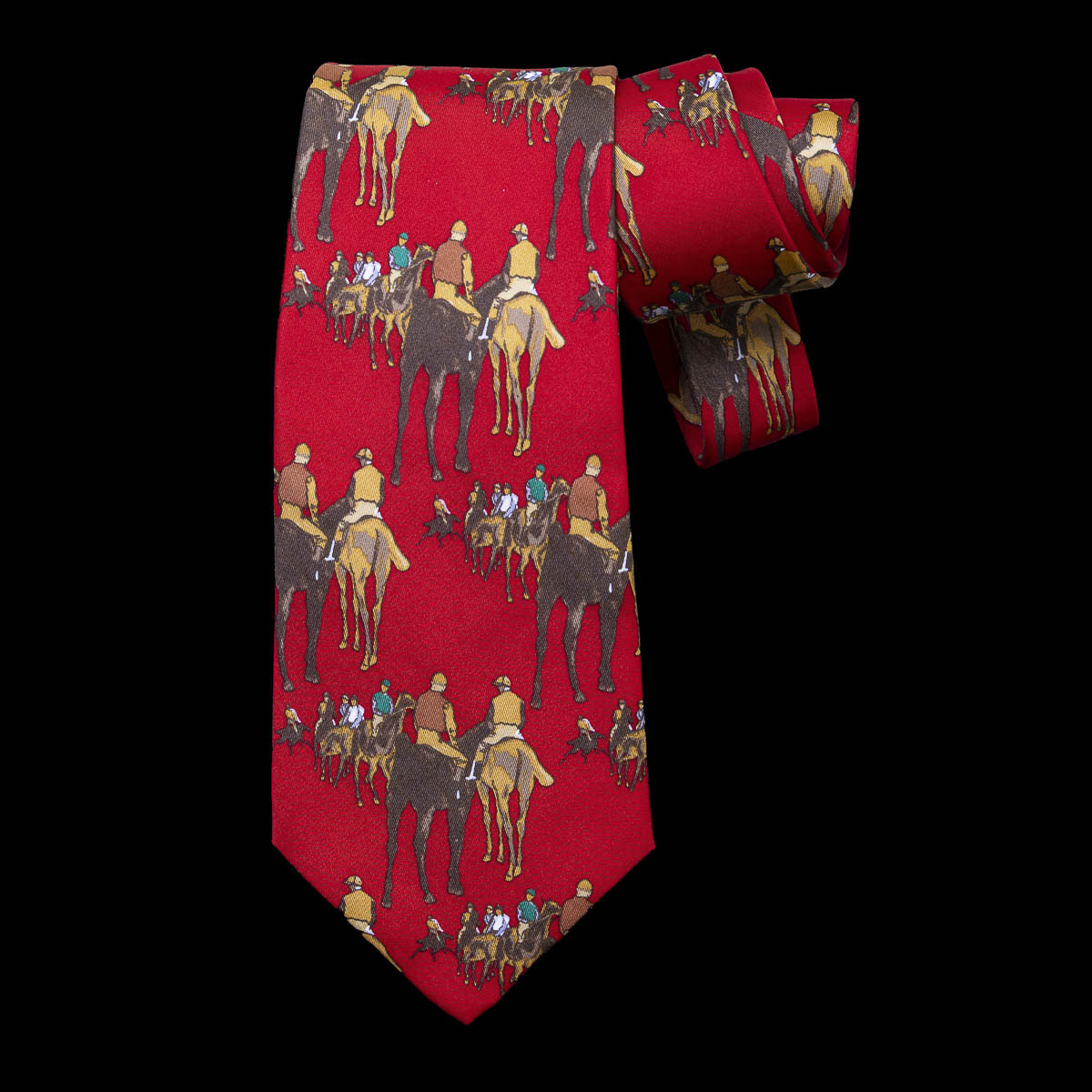Edgar Degas Silk tie : Aux courses (red), detail
