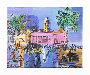 Raoul Dufy Art print : The casino on the jetty, Nice (1926)