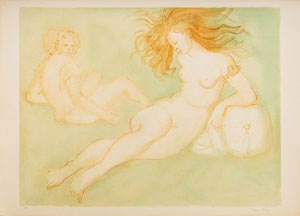 Lithographie originale signée et numérotée Leonor Fini - Psyché