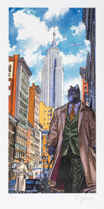Estampa pigmentaria firmada Guarnido, Blacksad - Empire State Building