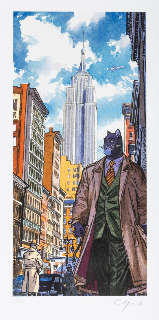 Juanjo Guarnido signed Fine Art Pigment Print, Blacksad - Empire State Building