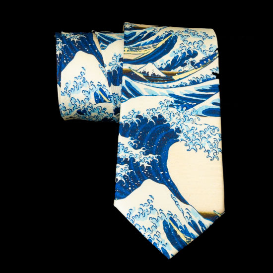Corbata seda Hokusai : La gran ola