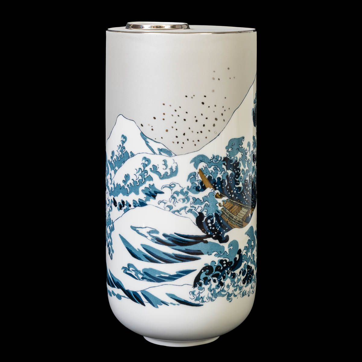 Vase Hokusai : La grande vague de Kanagawa (Cylindrique 25,5 cm), détail n°3